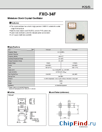 Datasheet FXO-34FL manufacturer Kyocera Kinseki