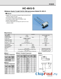 Datasheet HC-49U-S manufacturer Kyocera Kinseki