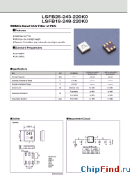 Datasheet LSFB25-243-220K0 manufacturer Kyocera Kinseki