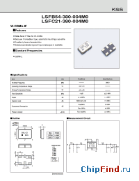 Datasheet LSFC21-380-004M0 manufacturer Kyocera Kinseki