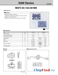 Datasheet MSF30-183-001M0 manufacturer Kyocera Kinseki