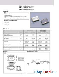 Datasheet MSFB12-85-026K0 manufacturer Kyocera Kinseki