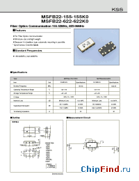 Datasheet MSFB22-622-622K0 manufacturer Kyocera Kinseki