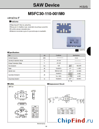 Datasheet MSFC30-110-001M0 manufacturer Kyocera Kinseki