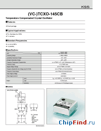 Datasheet TCXO-145CB manufacturer Kyocera Kinseki