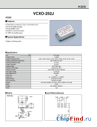 Datasheet VCXO-252J manufacturer Kyocera Kinseki