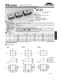 Datasheet KS10-12 manufacturer Densei-Lambda