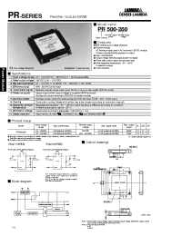 Datasheet PR500 manufacturer Densei-Lambda
