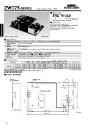 Datasheet ZWD75-0524 manufacturer Densei-Lambda