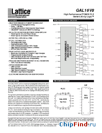 Datasheet GAL16V8D-30LD/833 manufacturer Lattice