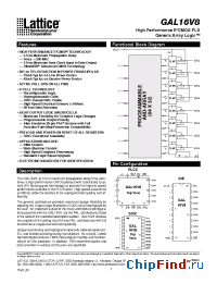 Datasheet GAL16V8D-7LI manufacturer Lattice