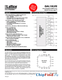 Datasheet GAL16V8Z-12Q manufacturer Lattice