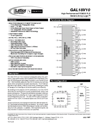 Datasheet GAL18V10 manufacturer Lattice