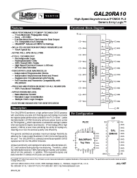 Datasheet GAL20RA10B-10LJ manufacturer Lattice