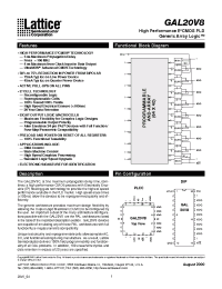 Datasheet GAL20V8B-25QJI manufacturer Lattice