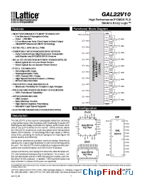 Datasheet GAL22V10B-20LI manufacturer Lattice