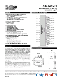 Datasheet GAL26CV12C-10L manufacturer Lattice