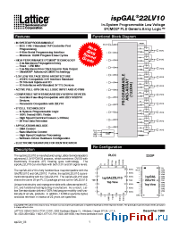 Datasheet ISPGAL22LV10-10 manufacturer Lattice