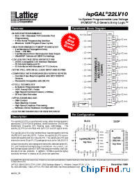 Datasheet ISPGAL22LV10-7 manufacturer Lattice