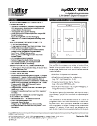 Datasheet ispGDX80VA-9T100I manufacturer Lattice