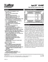 Datasheet ISPL1048E-70LT manufacturer Lattice