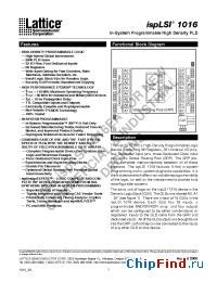 Datasheet ispLSI1016-90LJ manufacturer Lattice