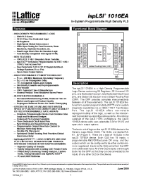 Datasheet ispLSI1016EA-200LJ44 manufacturer Lattice