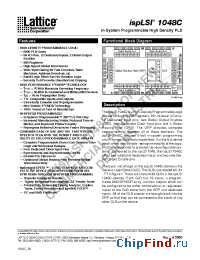 Datasheet ISPLSI1048C-50L manufacturer Lattice