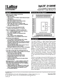 Datasheet ispLSI2128VE-135LB208 manufacturer Lattice