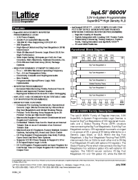 Datasheet ispLSI8600V-90LB272 manufacturer Lattice
