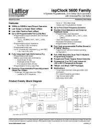 Datasheet ISPPAC-CLK5610V-01T100I manufacturer Lattice