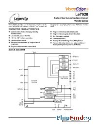 Datasheet Le7920-2 manufacturer Legerity