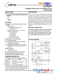 Datasheet Le79231 manufacturer Legerity