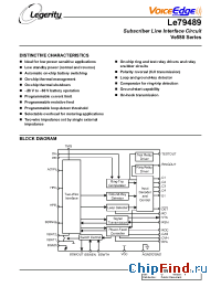 Datasheet Le79489-2 manufacturer Legerity