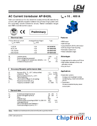 Datasheet AP400-B420L manufacturer LEM