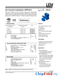 Datasheet APR100-B10 manufacturer LEM