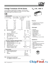 Datasheet AV100-1500 manufacturer LEM