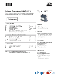 Datasheet DCVT-25V10 производства LEM