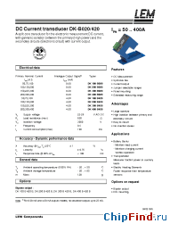 Datasheet DK100-B420 manufacturer LEM