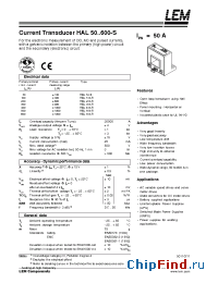 Datasheet HAL300-S manufacturer LEM