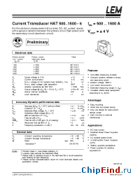 Datasheet HAT800-S manufacturer LEM
