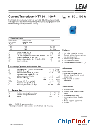 Datasheet HTY50-P manufacturer LEM