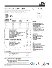 Datasheet HY15-P manufacturer LEM