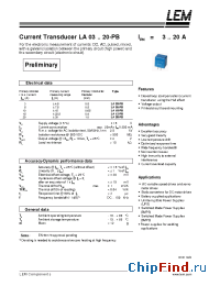 Datasheet LA10-PB manufacturer LEM