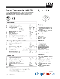 Datasheet LA25-NPSP7 manufacturer LEM
