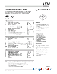 Datasheet LA35-NP manufacturer LEM