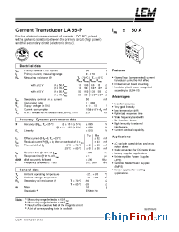 Datasheet LA55-P manufacturer LEM
