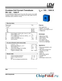 Datasheet RH100-P manufacturer LEM
