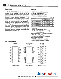 Datasheet GM71C4256BZ-60 manufacturer LG