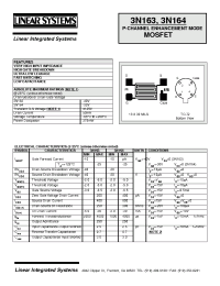 Datasheet 3N163 manufacturer Linear IS